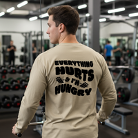 Load image into Gallery viewer, Everything Hurts and I’m Hungry | Funny Men's Gym Long Sleeve Tee