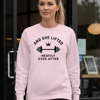 Load image into Gallery viewer, She Lifted Heavily Ever After Crewneck Sweatshirt | Unisex
