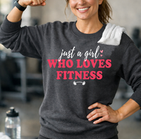 Load image into Gallery viewer, Just a Girl Who Loves Fitness Sweatshirt | Women