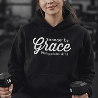 Load image into Gallery viewer, Teehouz Stronger by Grace Faith meets Fitness Hoodie | Women