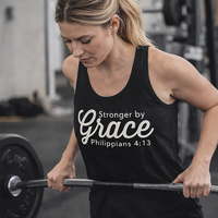 Load image into Gallery viewer, Teehouz Stronger by Grace Racerback Tank | Women