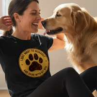 Load image into Gallery viewer, Workout and Hang with my Dog Paw T-shirt | Unisex