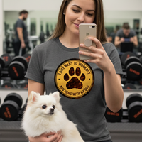 Load image into Gallery viewer, Workout and Hang with my Dog Paw T-shirt | Unisex
